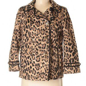White House Black Market Leopard Print Utility Jacket
